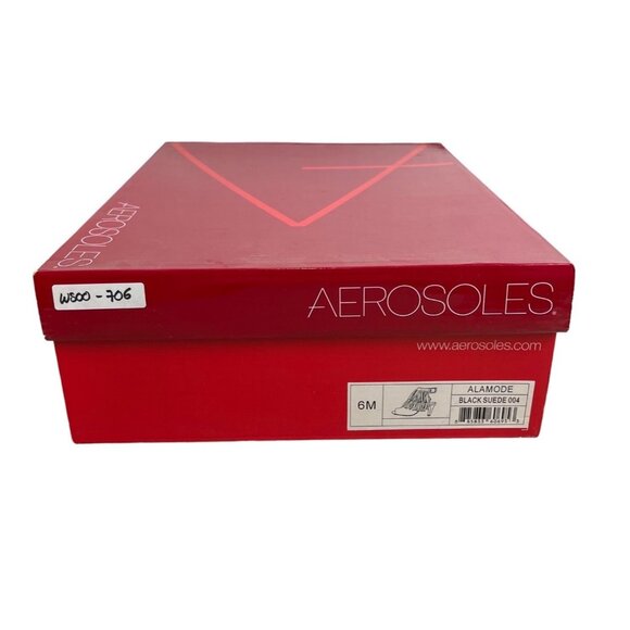 Aerosoles Women's Black Suede Alamode Heeled Sandal Sz 6M  - NWB - Picture 10 of 10